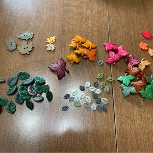 Colorful Leaf Shaped Buttons